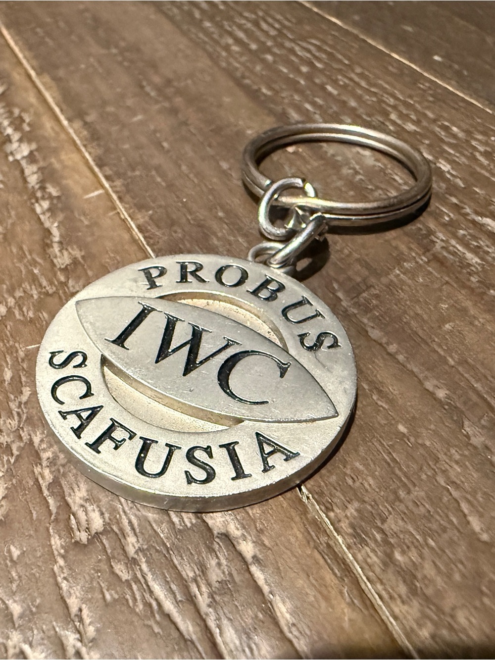 IWC x Mercedes AMG Probus Scafusia Silver Round Logo Keyring